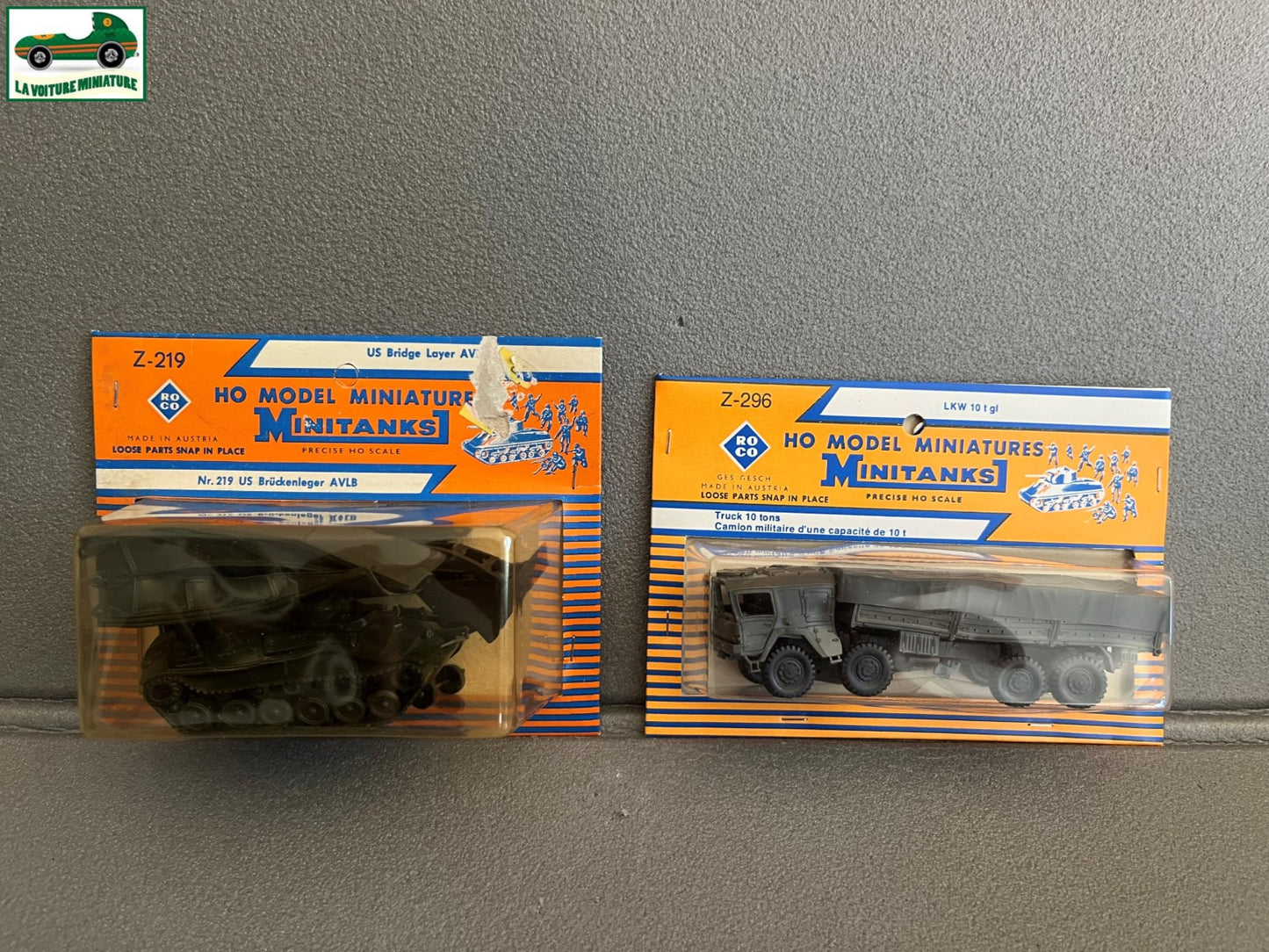 Miniature Engin Militaire Lot 2 Camion Char Roco Minitanks 1/87 HO Défauts HS