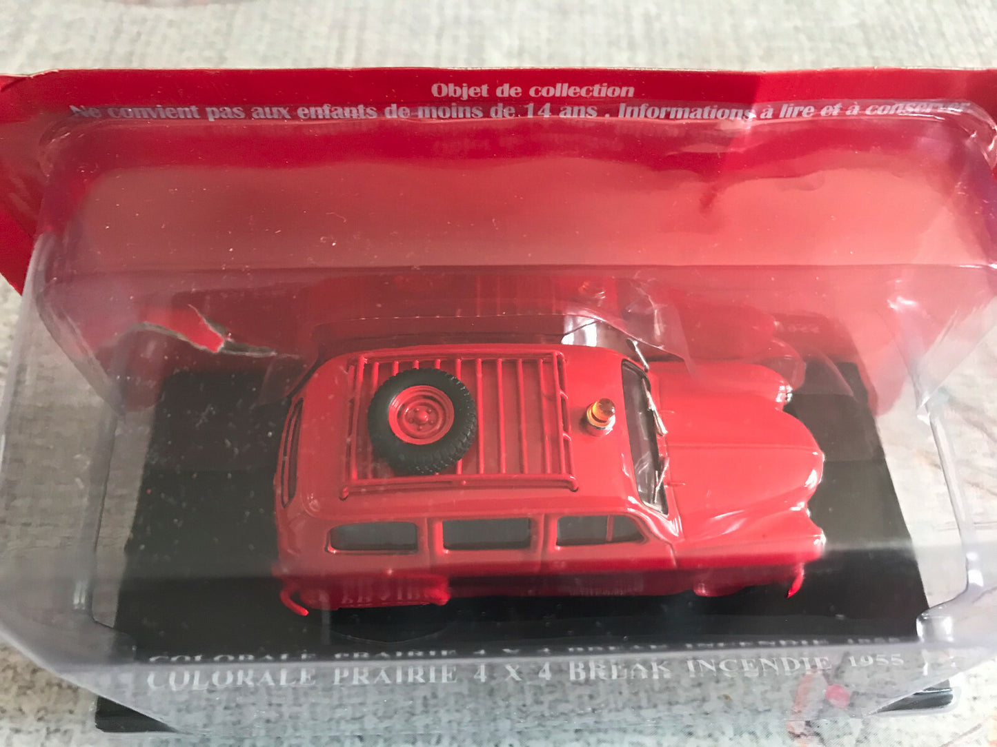 Voiture miniature Renault Colorale Prairie 4x4 Break Incendie Hachette au 1/43
