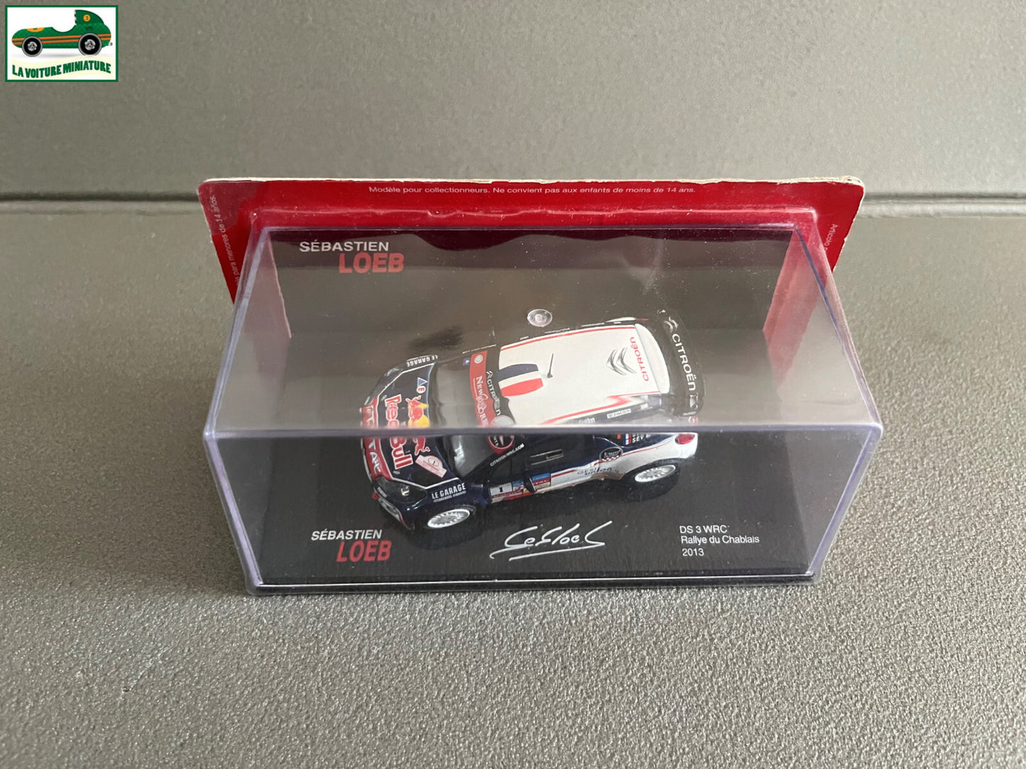 Voiture miniature Citroen DS3 Ds 3 WRC Rallye du Chablais 2013 Loeb 1/43