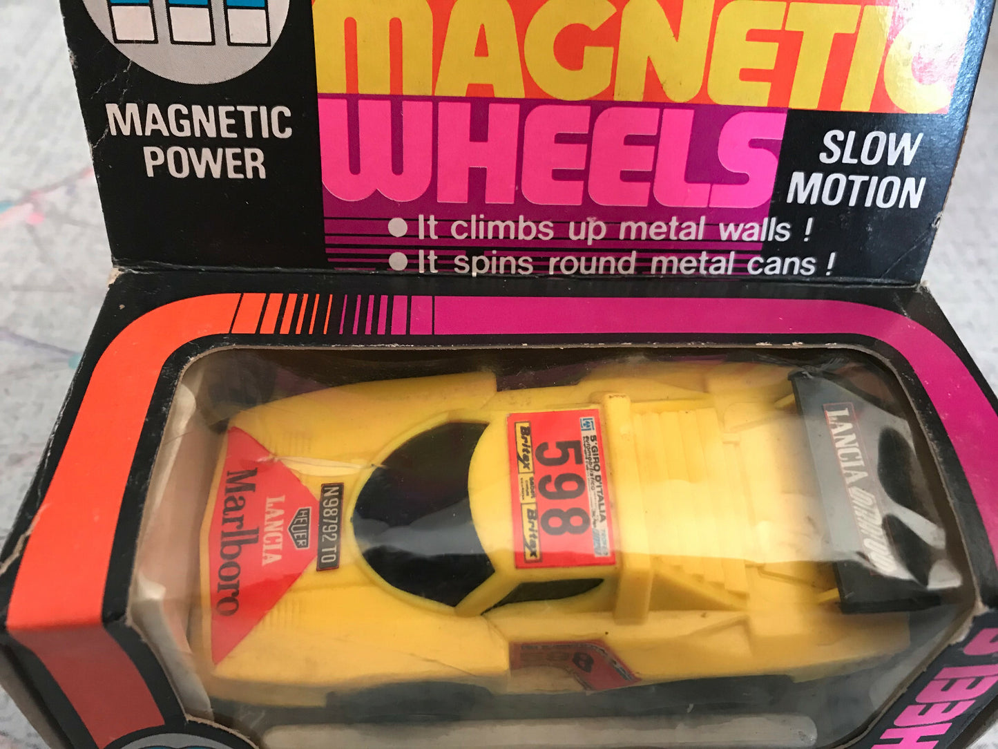 Ancien Jouet Voiture Course Magnetic Wheels Power Lancia Stratos HF NO.1881W