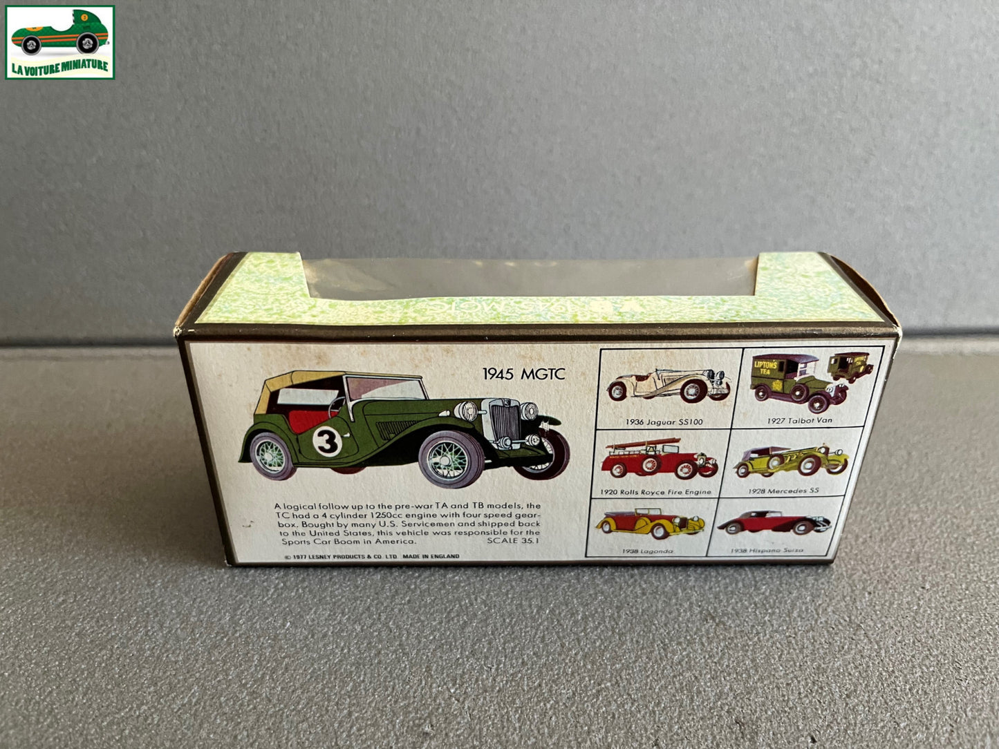 Voiture miniature ancienne 1945 MGTC Y-8 Matchbox 1/35