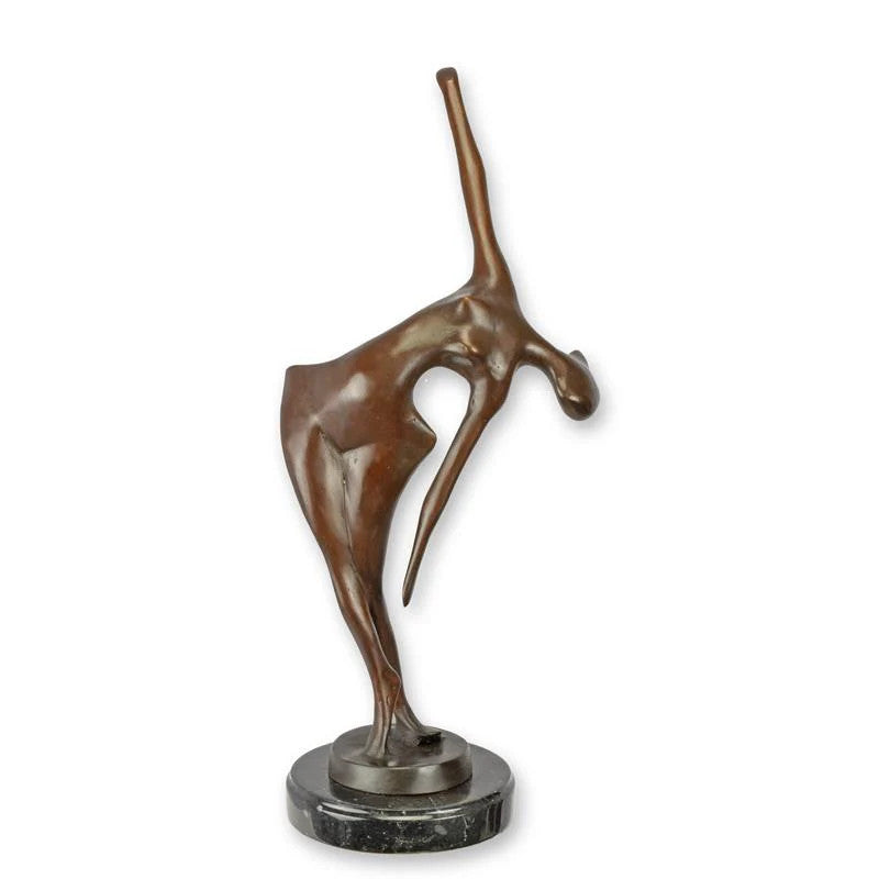 MODERNISTE STATUE MODERNE SCULPTURE BRONZE DANSEUSE