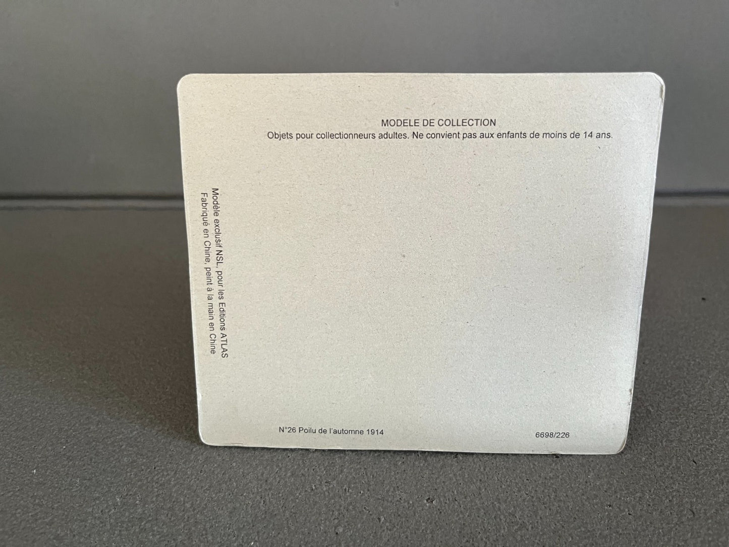 Soldat Plomb Guerre 1914 1918 NSL Editions Atlas Poilu L'automne N°26