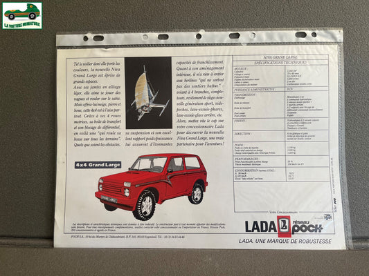Ancien Dépliant Brochure Documentation Automobile Lada 4x4 Niva Grand Large