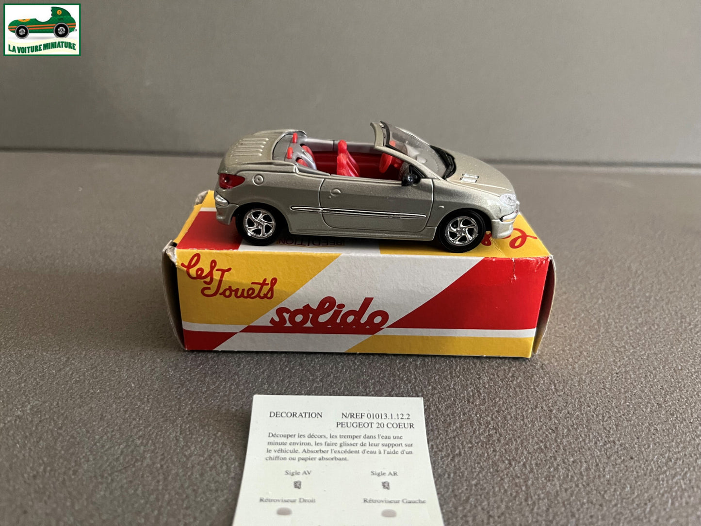 Voiture Miniature Peugeot 20 Coeur 1999 206 Solido Hachette 1/43