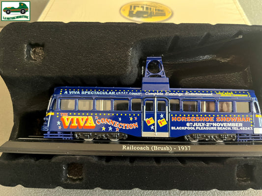 Voiture Miniature Tramway Railcoach Brush 1937 Ixo Atlas au 1/87
