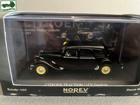 Voiture Miniature Citroen Traction 11CV Familiale 1957 Norev au 1/43