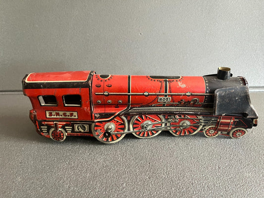 Jouet Ancien Mécanisme Miniature Train Locomotive SNCF Memo 602 France Incomplet