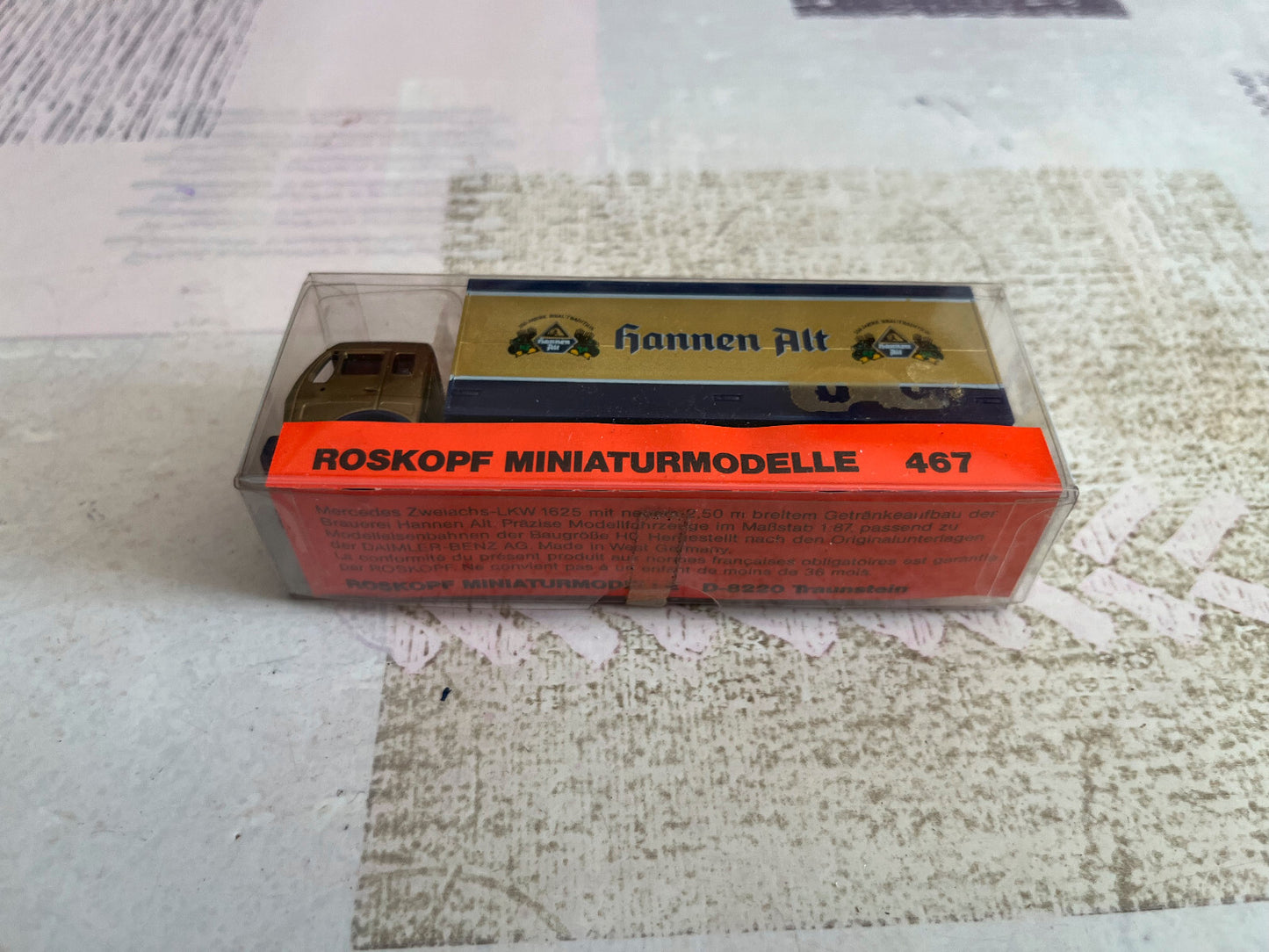 Voiture Miniature Camion Roskopf 467 Mercedes Hannen 1/87 HO