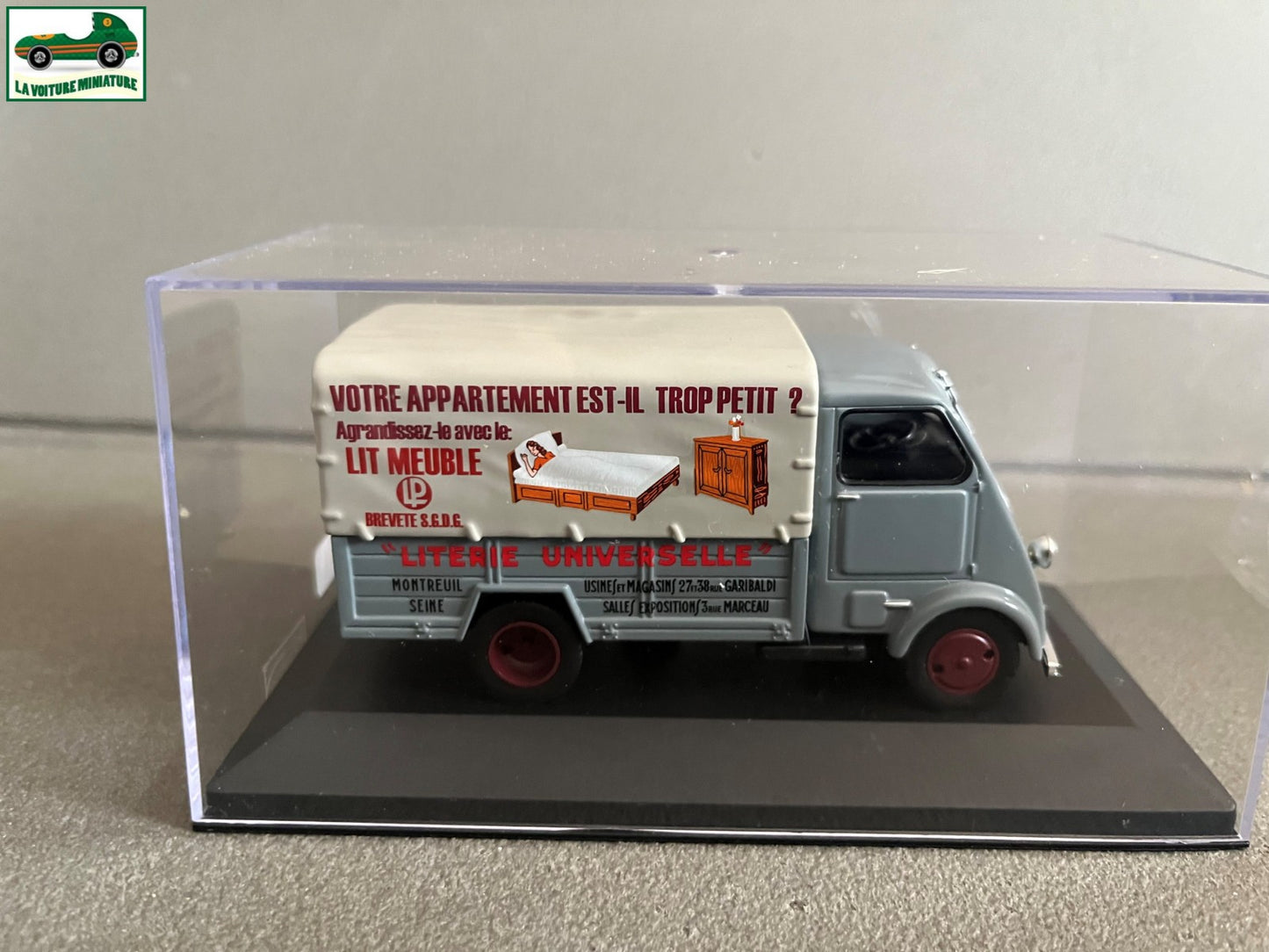 Voiture Miniature Camion Publicitaire Peugeot DMA Literie Universelle au 1/43