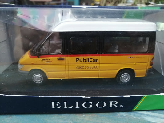 Camion Miniature Mercedes Sprinter Publicar La Poste Carpostal Eligor 1/43