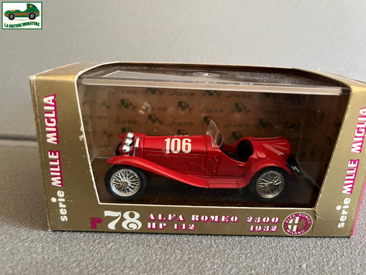 Voiture Miniature Alfa Romeo 2300 Mille Miglia 1932 Brumm au 1/43