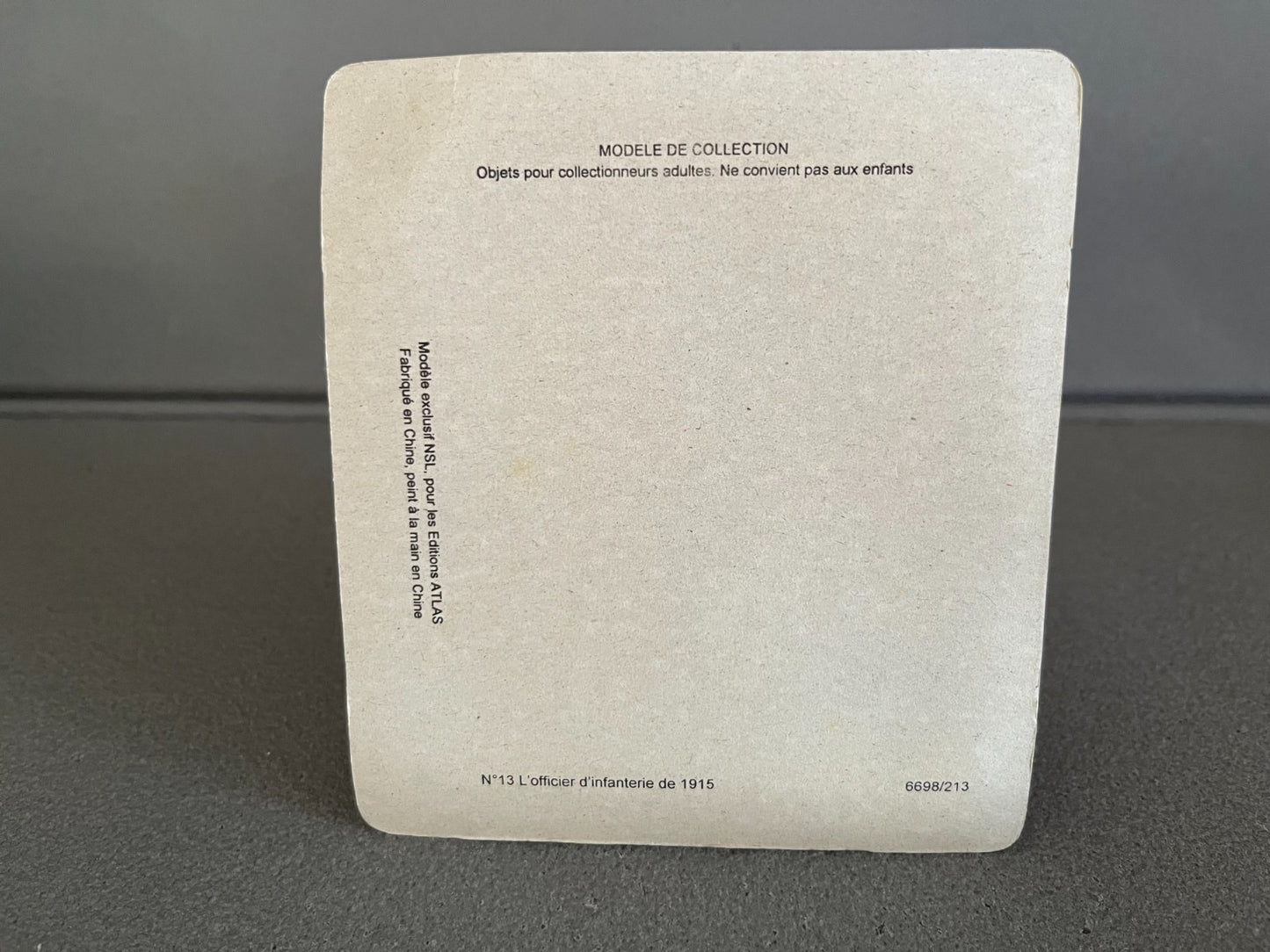 Soldat Plomb Guerre 1914 1918 NSL Editions Atlas Officier Infanterie 1915 N°13