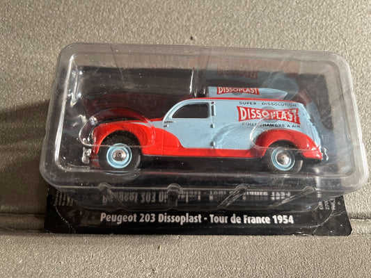 Voiture miniature Peugeot 203 Dissoplast Tour de France Norev 1/43