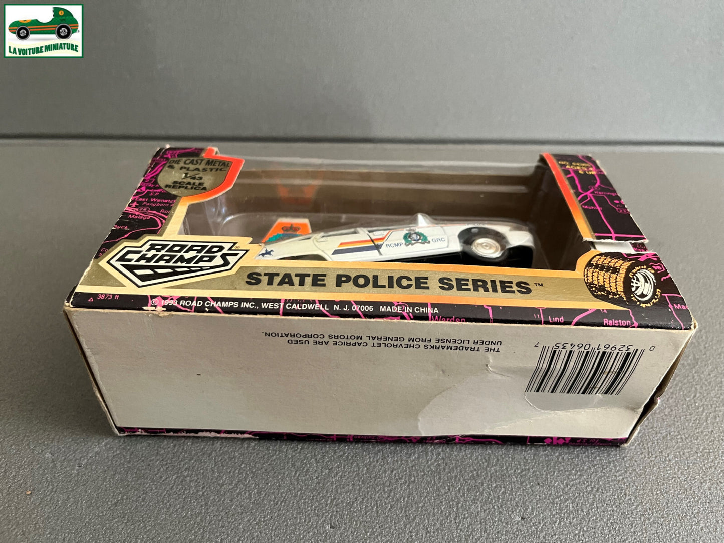 Voiture Miniature Chevrolet Caprice Police Road Champs au 1/43
