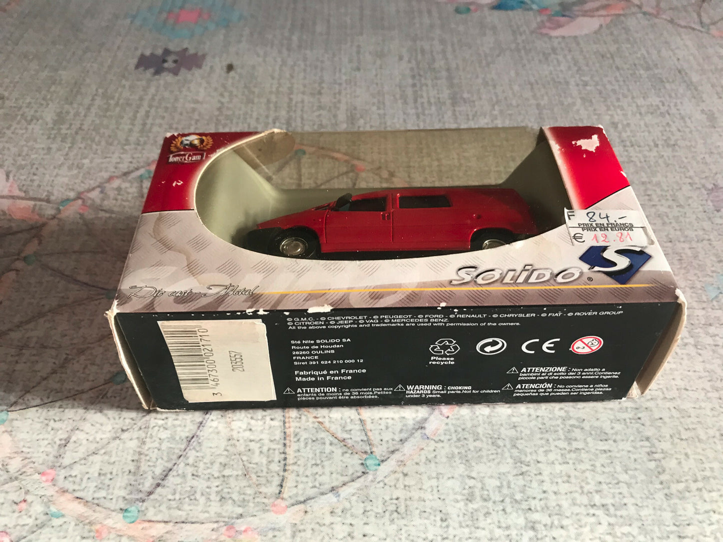 Voiture Miniature Pompiers Camion Citroen Jumpy Medecin Solido TonerGam 1/43