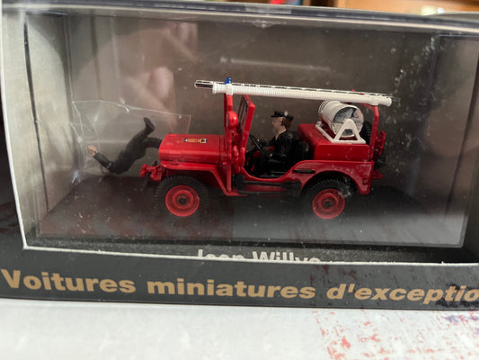 Voiture miniature Jeep Willys Pompiers Norev CEC 1/43