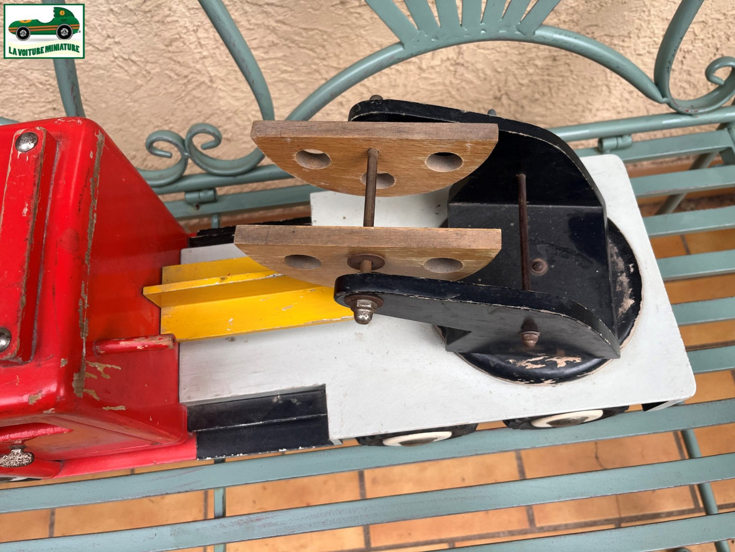 Grand et Ancien Jouet en Bois Camion VEITH Germany 1950 Incomplet 60cm Vintage