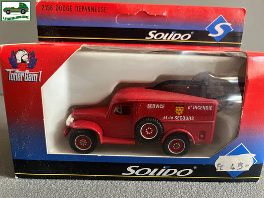Voiture Miniature Camion 2156 Dodge Depanneuse Pompiers Solido au 1/50