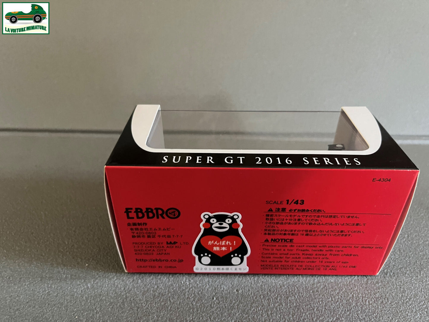 Voiture Miniature B-Max NDDP GT-R Super GT GT300 2016 Ebbro 1/43