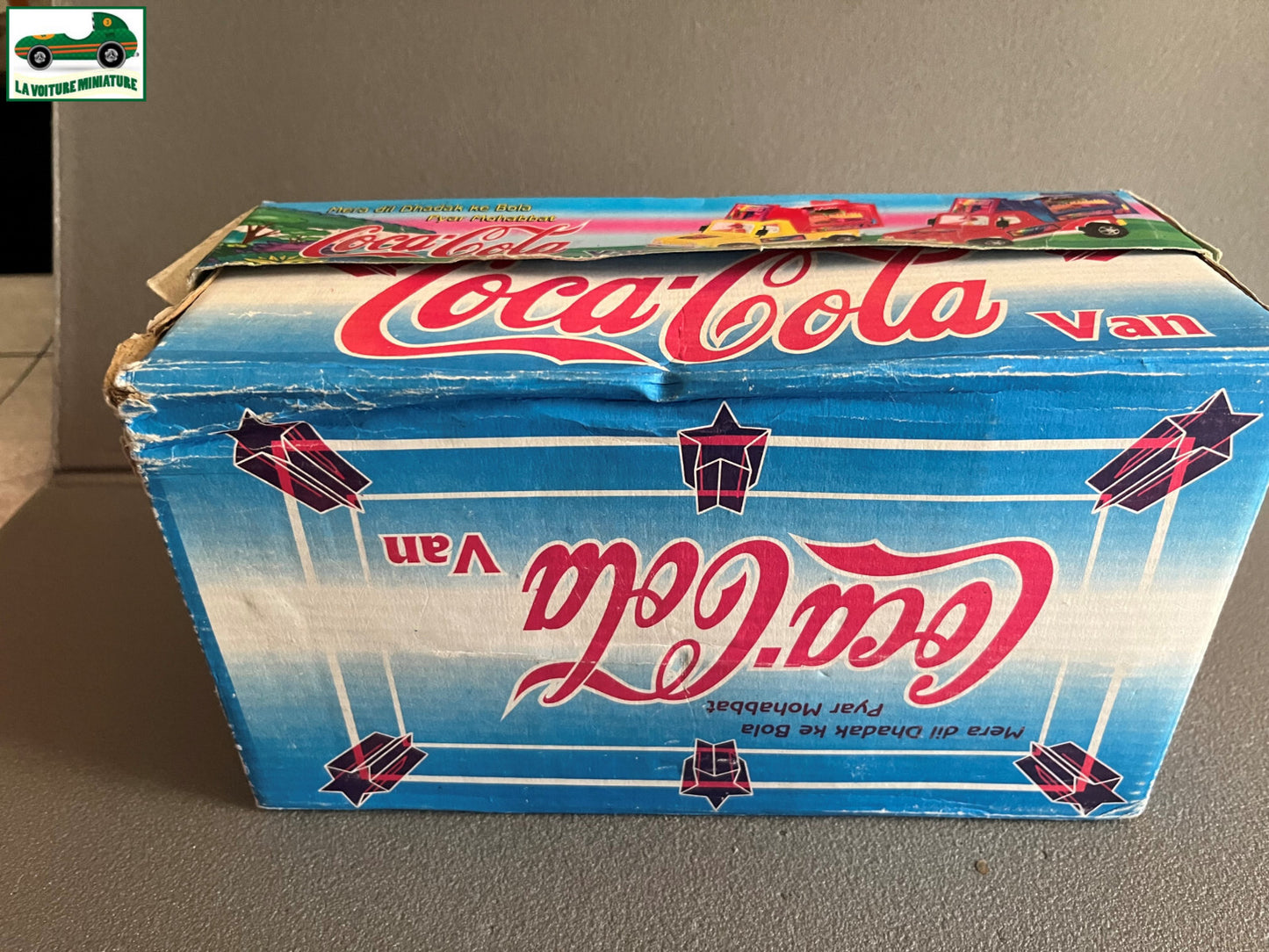 Ancien Jouet de Bazar Plastique Mécanisme Clé Voiture Coca Cola Brijbasi toys
