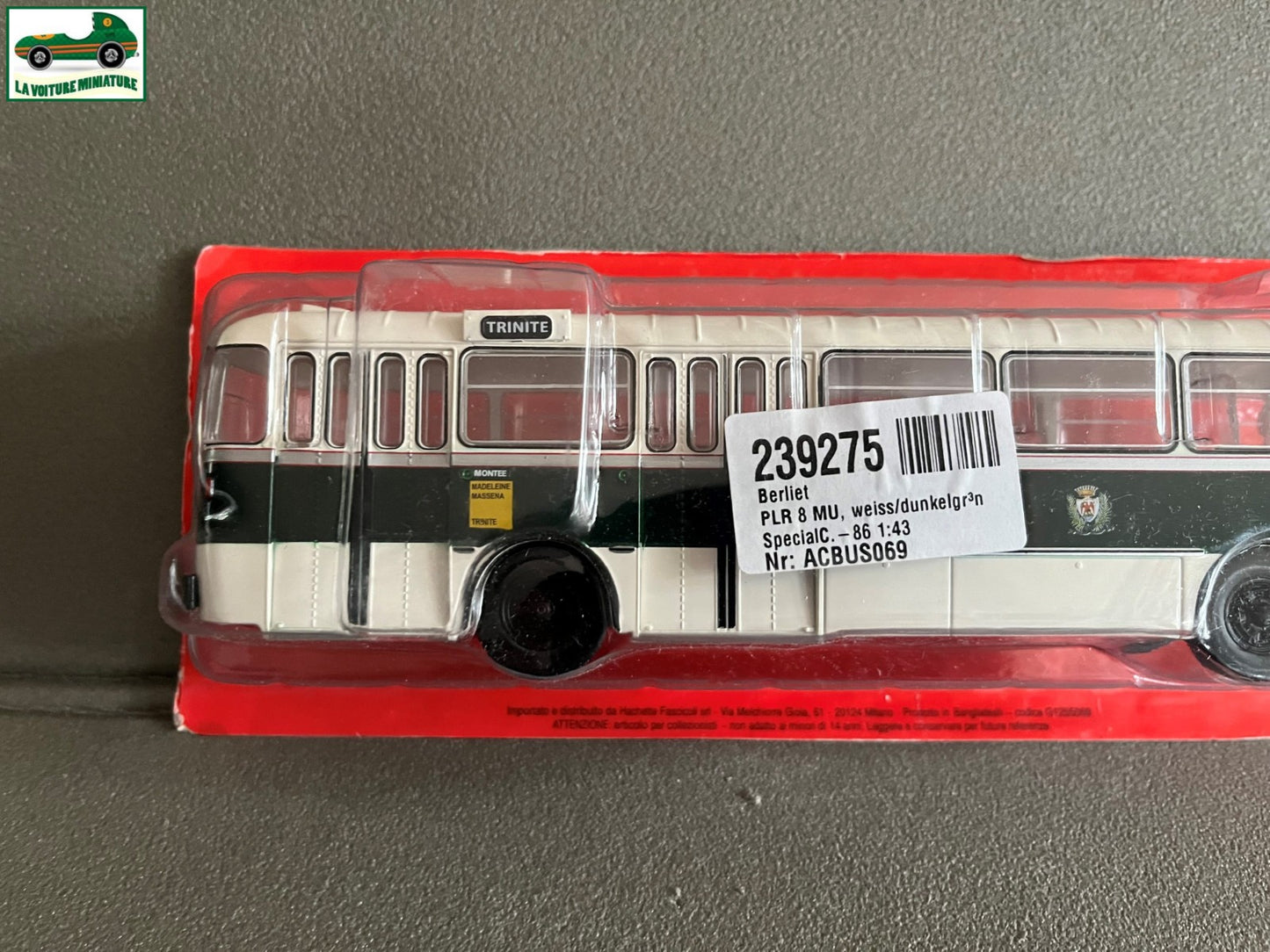 Voiture miniature Berliet PLR 8 MU Nice 1/43 Autobus Autocars du Monde