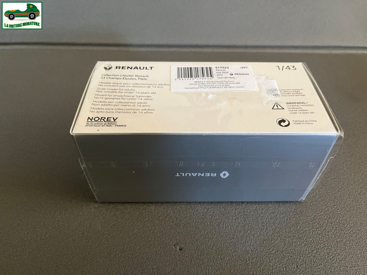 Voiture miniature Renault Zoe ZE50 Norev 1/43