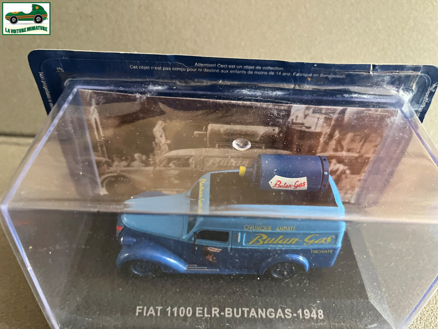 Voiture Miniature Fiat 1100 ELR Butangas 1948 au 1/43
