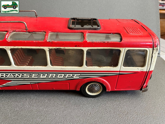 Jouet Ancien Bus Tôle Joustra autobus Setra Transeurope Vintage