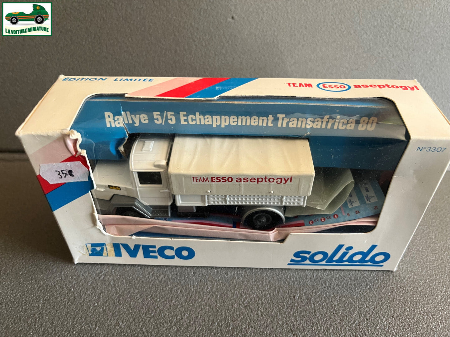 Voiture miniature camion Iveco Rallye team Esso Solido 1/50