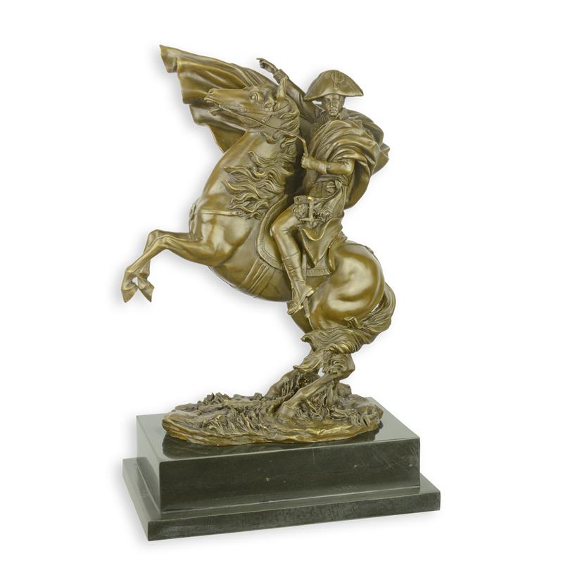 STATUE MODERNE SCULPTURE BRONZE DE NAPOLEON TRAVERSANT LES ALPES