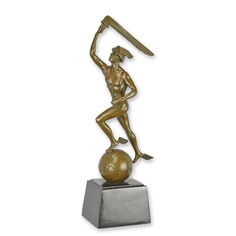 STATUE MODERNE SCULPTURE ART DECO BRONZE DE MERCURE