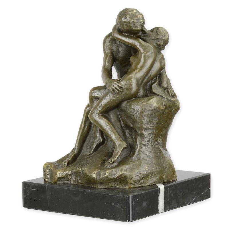 STATUE MODERNE SCULPTURE BRONZE DU BAISER