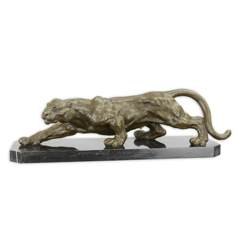 STATUE MODERNE SCULPTURE BRONZE PANTHÈRE ACCOUCHEE