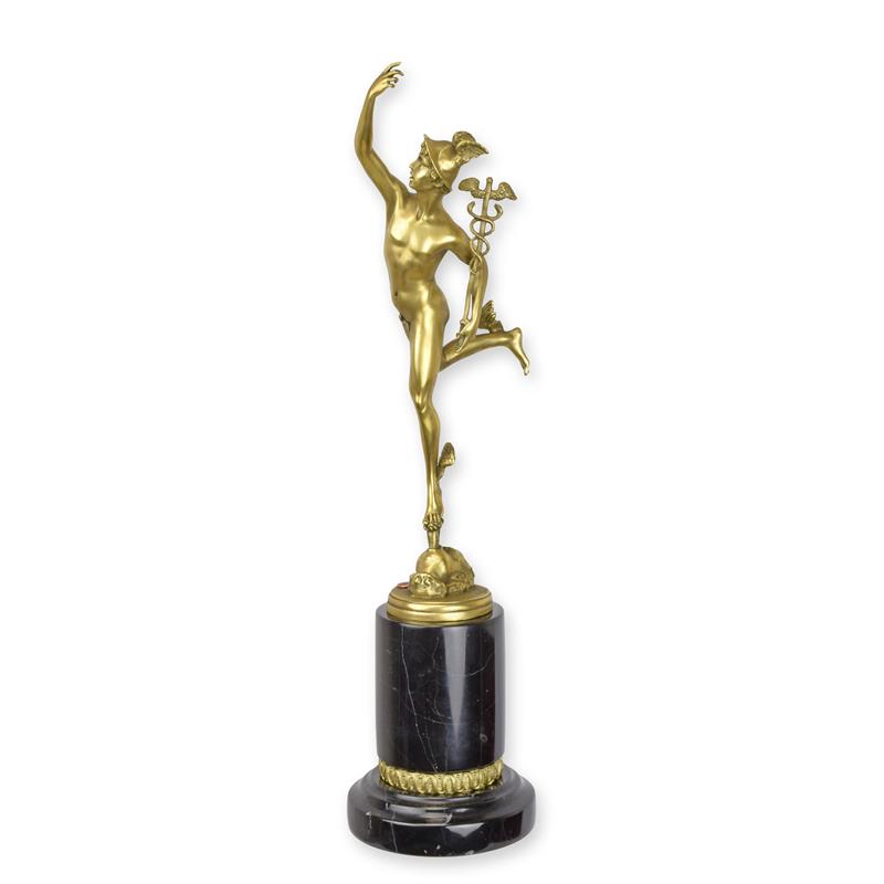STATUE MODERNE SCULPTURE BRONZE DE MERCURE POLI