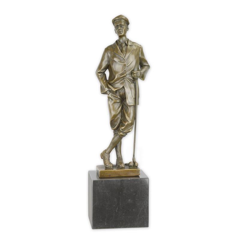 STATUE MODERNE SCULPTURE BRONZE GOLFEUR