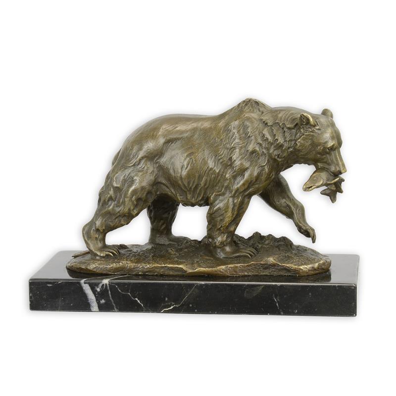STATUE MODERNE SCULPTURE BRONZE GRIZZLY