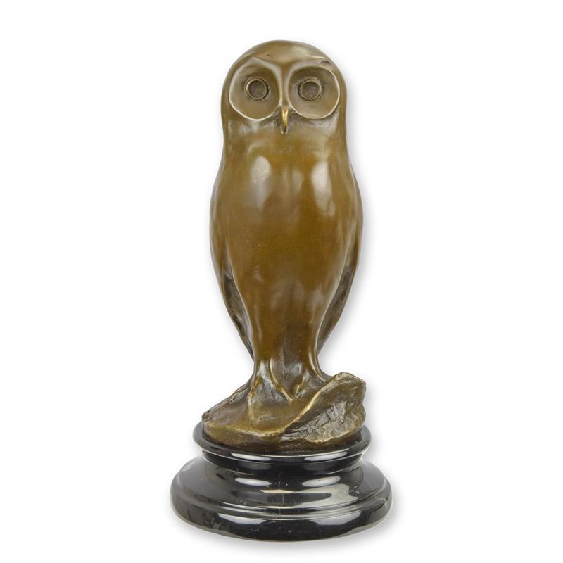 STATUE MODERNE SCULPTURE BRONZE JE CHOUETTE