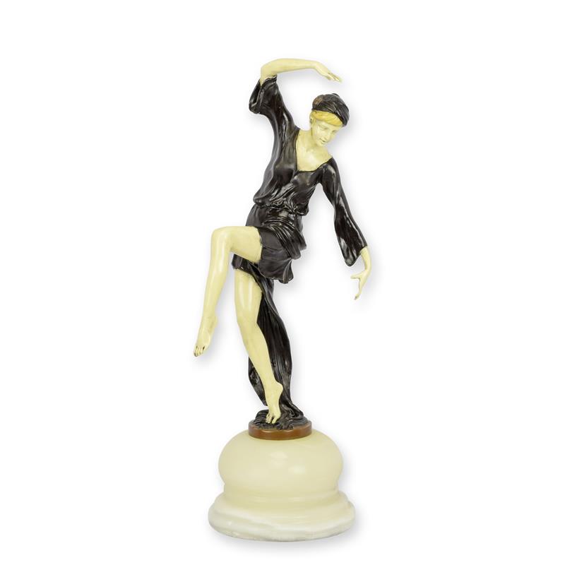 STATUE MODERNE SCULPTURE BRONZE LA DANSEUSE D'AUTOMNE