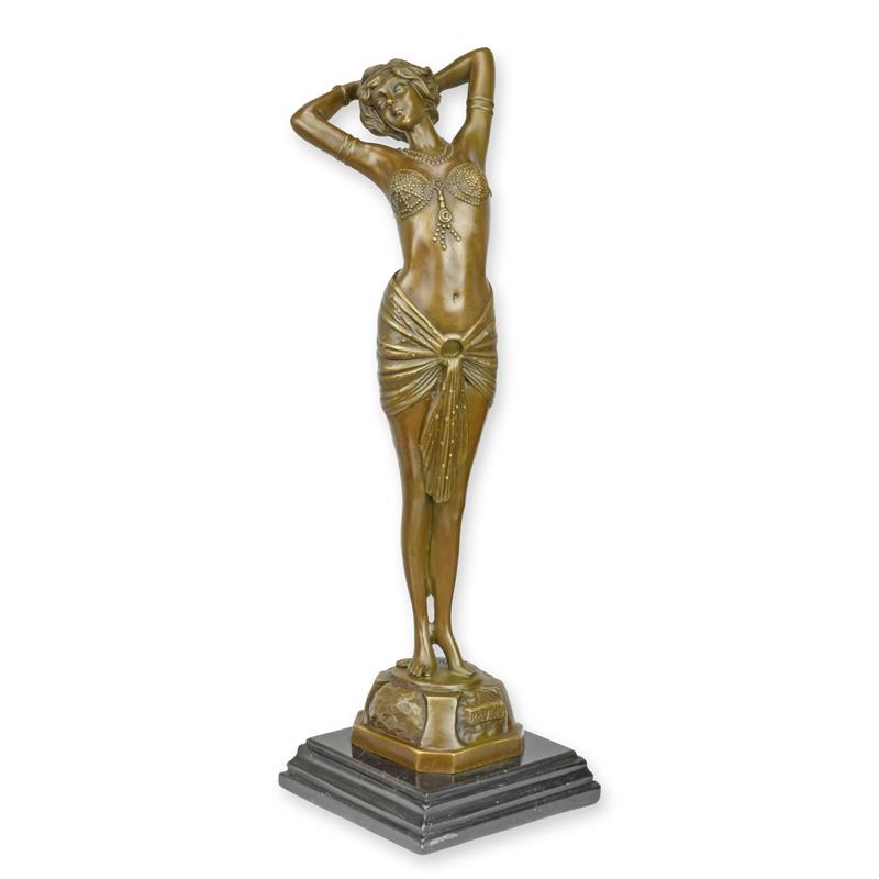 STATUE MODERNE SCULPTURE BRONZE APPELEE REVEIL