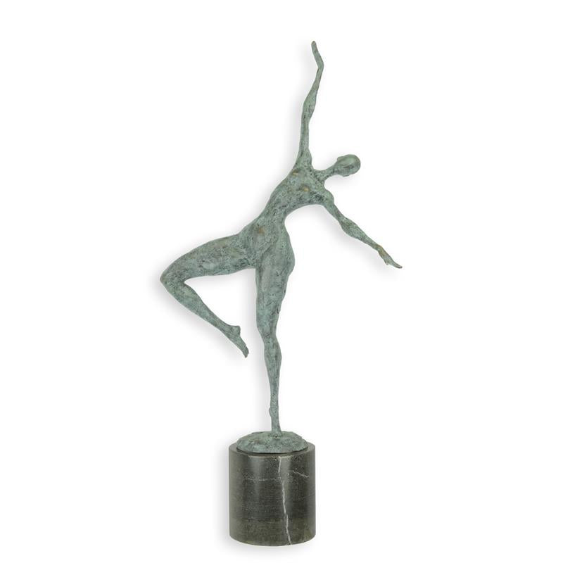 STATUE MODERNE SCULPTURE BRONZE NU FINITION VERTE