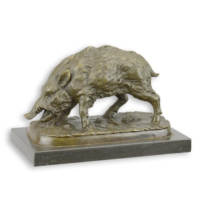 STATUE MODERNE SCULPTURE BRONZE SANGLIER