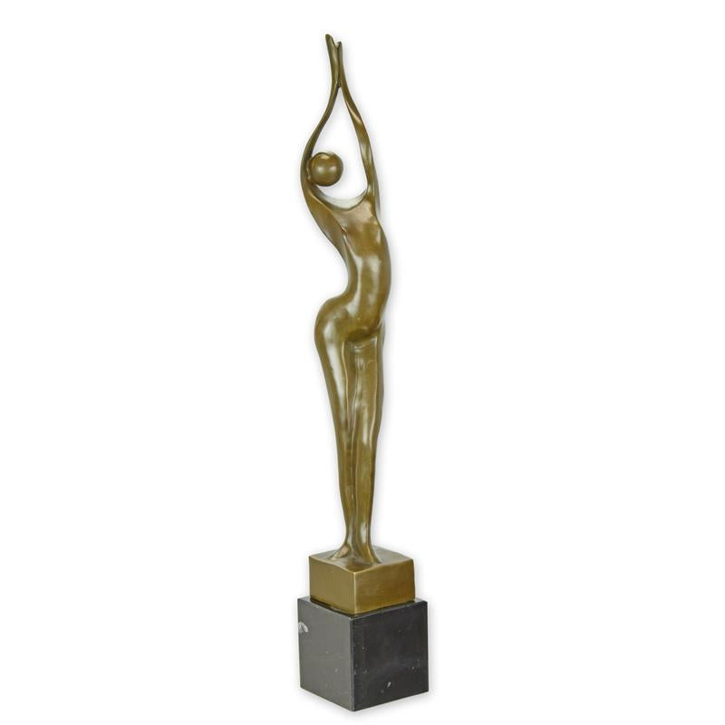 STATUE MODERNE SCULPTURE MODERNISTE BRONZE UN NU FEMININ