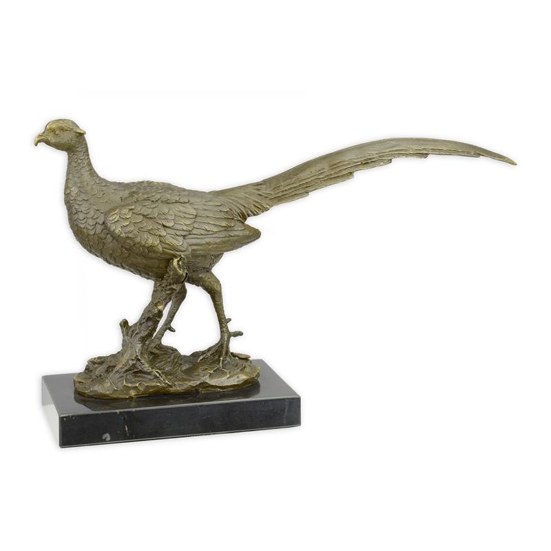 STATUE MODERNE SCULPTURE BRONZE FAISAN