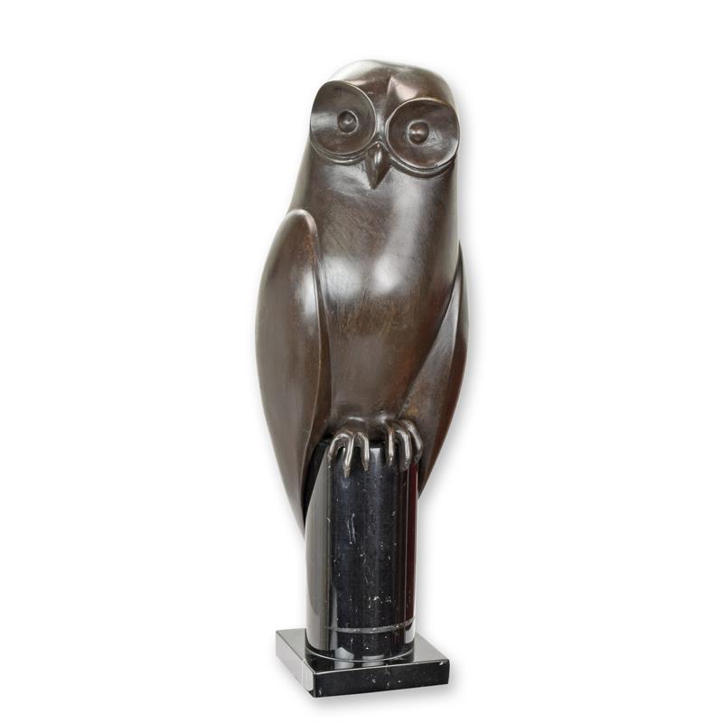 STATUE MODERNE SCULPTURE BRONZE HIBOU