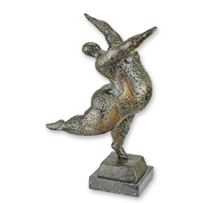 STATUE MODERNE SCULPTURE MODERNISTE BRONZE DANSEUSE NUE