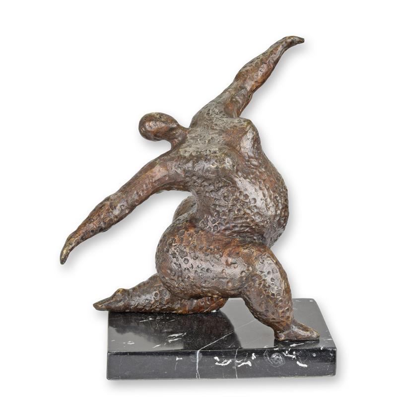 STATUE MODERNE SCULPTURE MODERNISTE BRONZE DANSEUSE NUE