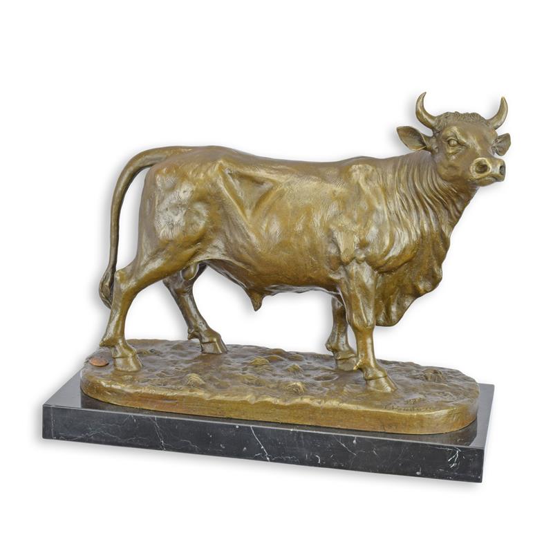 STATUE MODERNE SCULPTURE BRONZE TAUREAU