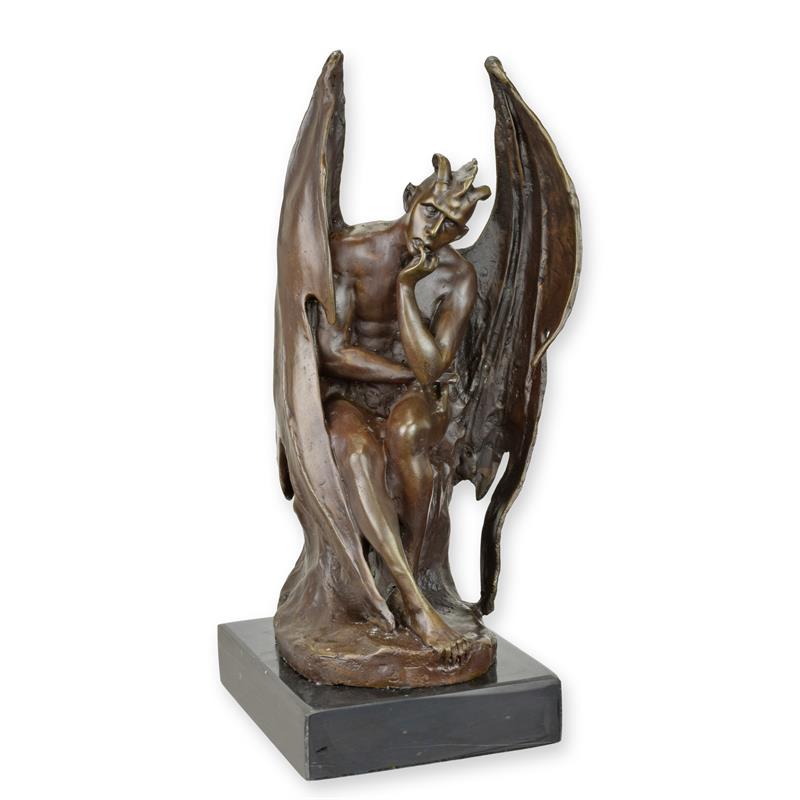 STATUE MODERNE SCULPTURE BRONZE DE SATAN
