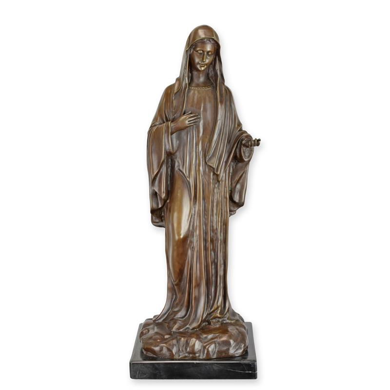 STATUE MODERNE SCULPTURE BRONZE DE LA VIERGE